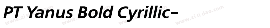 PT Yanus Bold Cyrillic字体转换